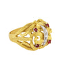 Vintage Diamond & Ruby Ring in 18k Two tone Gold.