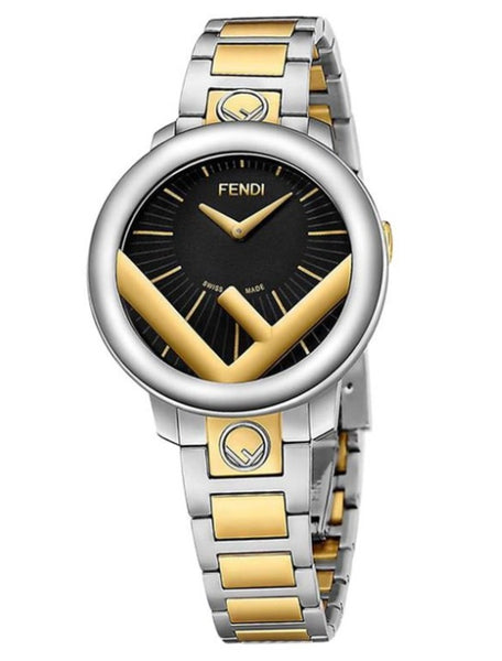 Fendi Run Away Two Tone Black Dial F711121000 – Crown Jewelers