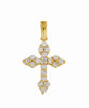 Elegant 14k Yellow Gold Cross with Diamonds