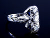 Edwardian Vintage Art Deco Diamond and Sapphire Cocktail Ring
