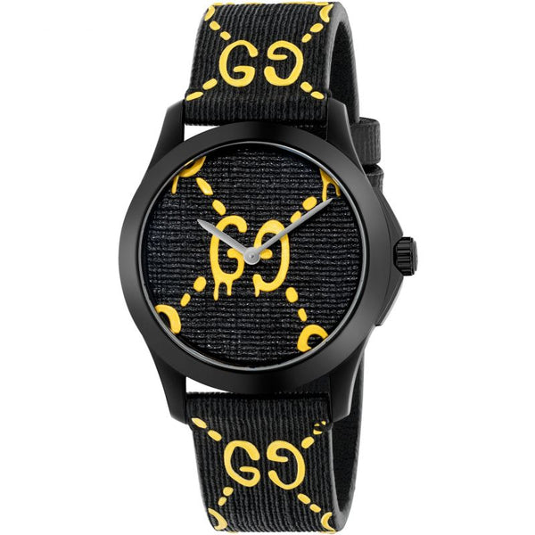 グッチ ゴールド＆ブラック時計✨ Amazon.co.jp: [GUCCI(グッチ)]メンズ腕時計 DIVE YA136219 ブラック