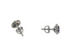 Diamond Stud Earrings  In 14K White Gold, 1.2ct