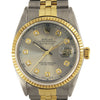 Rolex Datejust 35 Two-Tone Silver Diamond Dial Watch 6594453