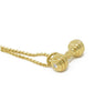 Tiffany & Co. 18k Yellow Gold Elsa Peretti Diamond Dumbbell Necklace
