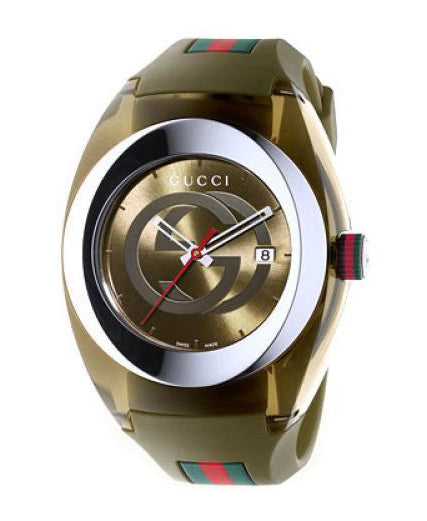 Gucci SYNC XXL Green Rubber Green Dial YA137106 – Crown Jewelers
