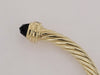 Cable Classics Bracelet in 14K Yellow Gold  with Black Onyx and  Pave  Diamond