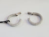 Cantamessa 18K White gold inside out Diamond Hoop Earring