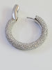 Cantamessa 18K White gold inside out Diamond Hoop Earring