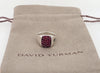 David Yurman SS Men Sign Pink Diamond Ring Size 9