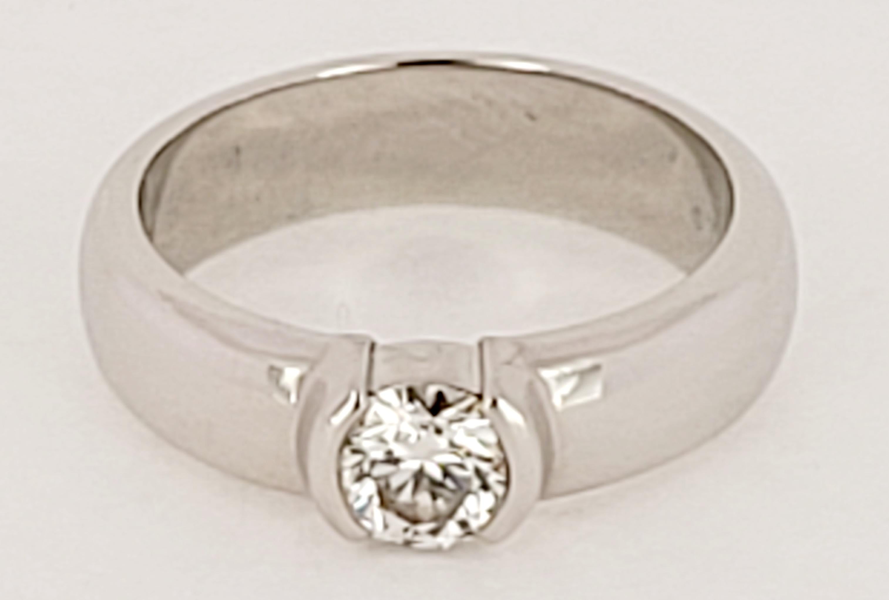 Tiffany Etoile Round Diamond cts Platinum Engagement Ring Crown Jewelers