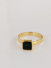 GURHAN Designer Natural Colombian Emerald Princess Cut Solitaire Ring in 22K Yellow Gold