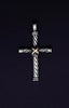 David Yurman Cable Cross Pendant Sterling Silver with 18K Yellow Gold