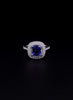 Tiffany & Co. Soleste Cushion Cut Tanzanite Double Row Diamond Ring