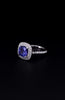 Tiffany & Co. Soleste Cushion Cut Tanzanite Double Row Diamond Ring
