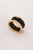 Bvlgari B.Zero 1 18k Rose Gold Spiral Black Ceramic Ring