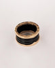 Bvlgari B.Zero 1 18k Rose Gold Spiral Black Ceramic Ring