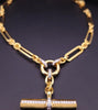 Lexington E/W Chain Necklace 18K Yellow Gold with Diamonds, 6.5mm
