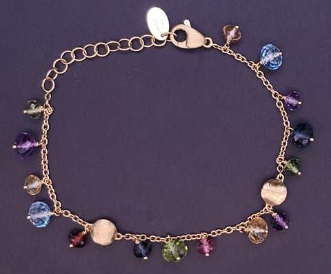 Marco Bicego 18K Multi Stone Africa Station Bracelet