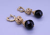 Judith Ripka Black Onyx Bead Drop Earrings in 18K Yellow Gold