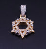 Star of David pendant in Two Ton 14K Gold, W / Y