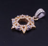 Star of David pendant in Two Ton 14K Gold, W / Y
