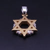Star of David pendant in Two Ton 14K Gold, W / Y