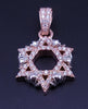 Star of David Pendant in Two-Tone  14K Gold, R / W