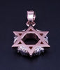 Star of David Pendant in Two-Tone  14K Gold, R / W