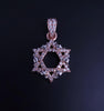 Star of David Pendant in Two-Tone  14K Gold, R / W