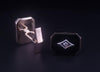Cufflinks in 14K Yellow Gold with Black Onyx and Diamond