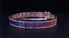 Diamond Multi Sapphire Bracelet 14K Yellow Gold