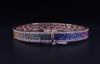 Diamond Multi Sapphire Bracelet 14K Yellow Gold