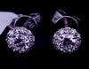 Custom Made Round Single Prong Diamond 0.80ctw Studs Earring in 14K White Gold