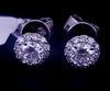 Custom Made Round Single Prong Diamond 0.80ctw Studs Earring in 14K White Gold