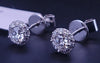 Custom Made Round Single Prong Diamond 0.80ctw Studs Earring in 14K White Gold