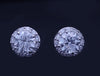 Custom Made Round Single Prong Diamond  1.49ctw Studs Earring in 14K White Gold
