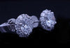 Custom Made Round Single Prong Diamond 2.38ctw Studs Earring in 14K White Gold