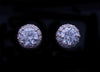 Custom Made Round Single Prong Diamond 2.77ctw Studs Earring in 14K Yellow Gold