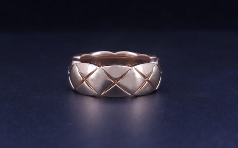 Coco Crush Ring quilted motif, 18K Yellow Gold