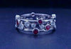 TIFFANY & CO. Ruby Diamond Platinum Bubbles Band Ring Size: 9.25
