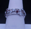 TIFFANY & CO. Ruby Diamond Platinum Bubbles Band Ring Size: 9.25