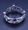 TIFFANY & CO. Ruby Diamond Platinum Bubbles Band Ring Size: 9.25
