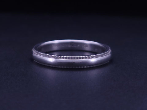 Tiffany Together Milgrain Band Ring in Platinum, 3 mm Wide