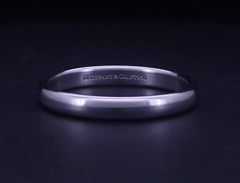 TIFFANY & Co. Forever Platinum 3mm Lucida Wedding Band Ring size 9.25