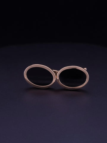 Vintage Tiffany & Co 14K Yellow Gold& Black Onyx Cufflinks