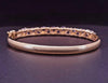 Custom Made  14K Yellow Gold 5ctw Tanzanite and Diamond Higed Bangle