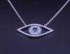 Evil Eye Necklace with Diamond & Blue Sapphire