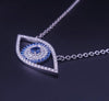 Evil Eye Necklace with Diamond & Blue Sapphire