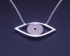 Evil Eye Necklace with Diamond & Blue Sapphire