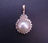 Pearl Pendant with Diamond in  14K Yellow Gold